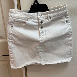 Lucky Brand Cream Button-Front Skirt
